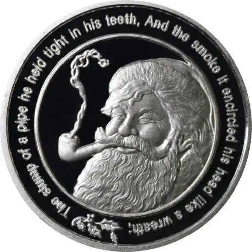 1 oz Silver Round - Santa Claus Merry Christmas (2)