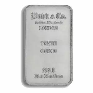 1/10oz Baird & Co Rhodium Minted Bar (2)