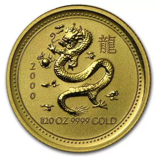 2000 1/20oz  Australian Perth Mint Gold Lunar: Year of the Dragon (2)