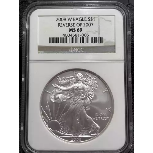 2008 W BURNISHED SILVER EAGLE REVERSE OF 2007 (3)