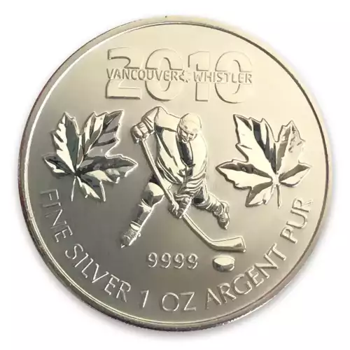 2010 1oz Canadian Silver Maple Leaf Vancouver Olympics (2)