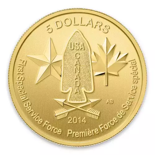 2014 1/10 oz Canadian Devil's Brigade Gold Coin (2)