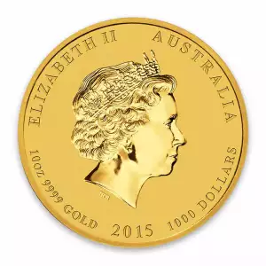 2015 10oz Australian Perth Mint Gold Lunar II: Year of the Goat (2)