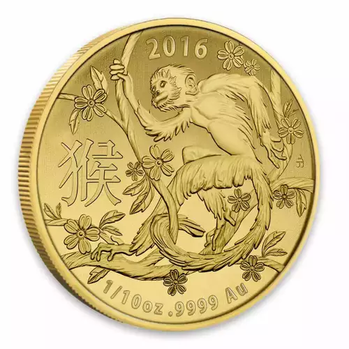 2016 Royal Australian Mint 1/10oz Year of the Monkey (2)