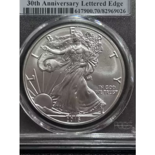 2016-W $1 Burnished 30th Anniversary Lettered Edge First Strike