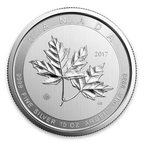 2017 10oz Canadian Silver Magnificent Maple Leaves (3)