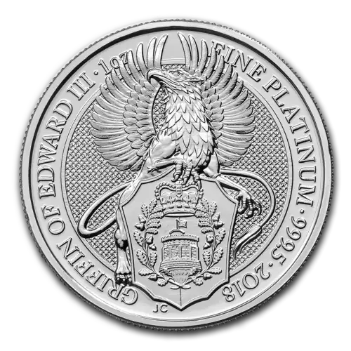 2018 Great Britain 1 oz Platinum Queen's Beasts The Griffin (2)