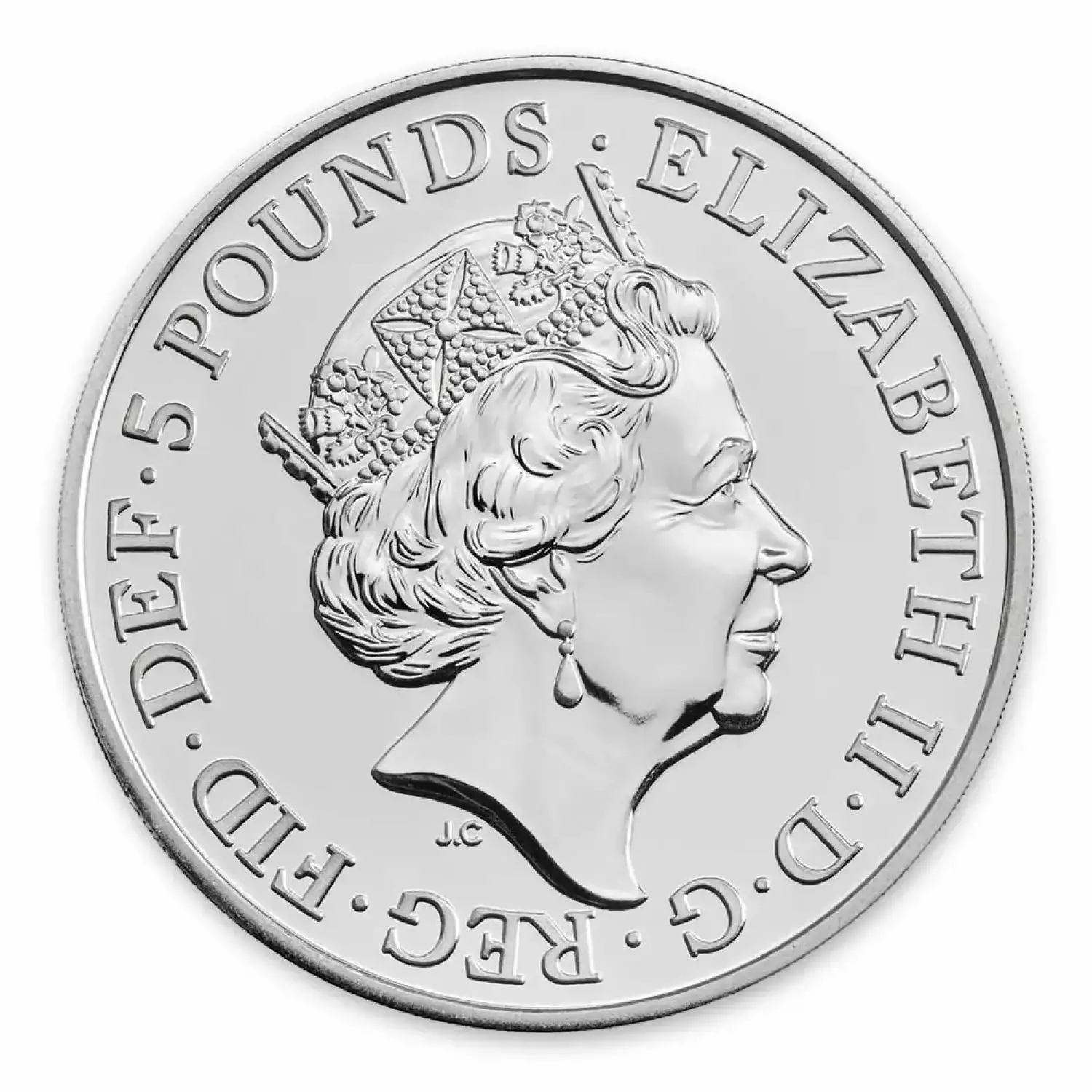 2019 2oz Britain Silver Queen's Beast: The Falcon of the Plantagenets (3)