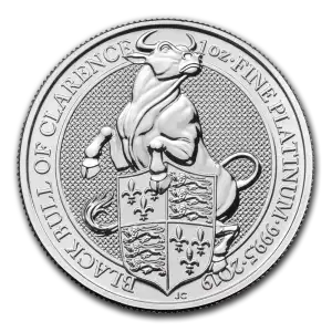 2019 Great Britain 1 oz Platinum Queen's Beasts The Bull (2)