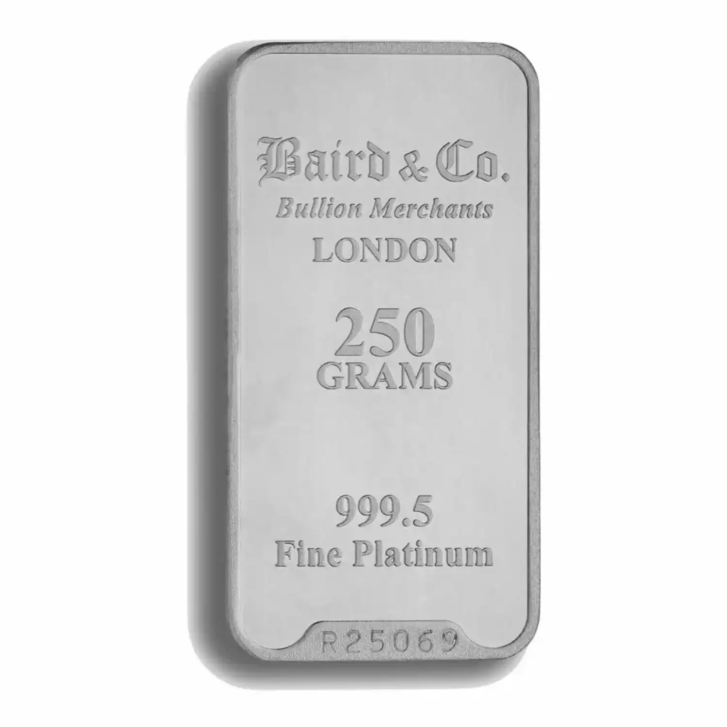 250g Baird & Co Platinum Minted Bar (2)