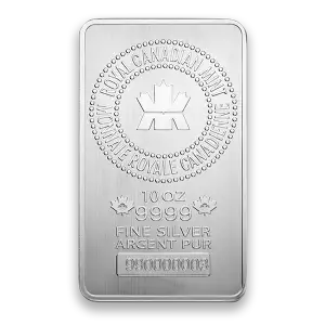10oz Royal Canadian Mint (RCM) Silver Bar (2)