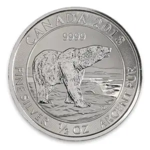 2018 Canadian 1/2 oz Silver Polar Bear Coin (2)