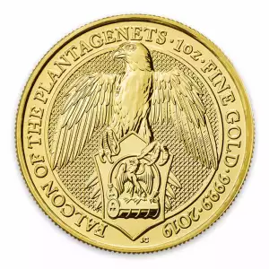 2019 1oz Britain Queen's Beast: The Falcon of the Plantagenets (2)