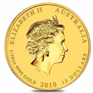 2010 1/10oz Australian Perth Mint Gold Lunar II: Year of the Tiger (2)
